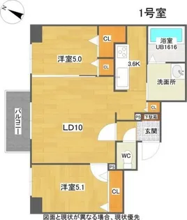 パルティーレ月寒【8階】の間取り