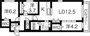 アルファスクエア南郷丘公園【4階】の間取り