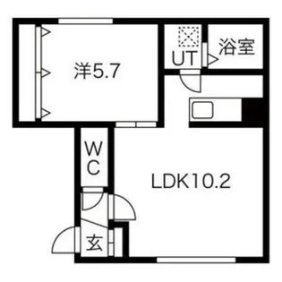 ドゥラル【105号室】の間取り