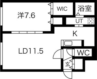 スイスコテージ【3A号室】の間取り