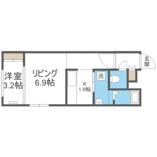 グランシャリオ平岸【1階】の間取り