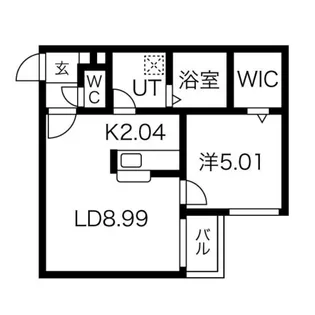 ルチェルナ中の島【2階】の間取り