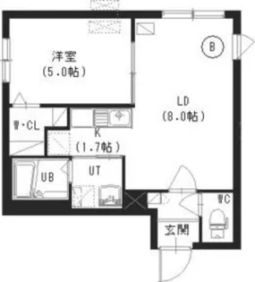 Terrace Hibiki(テラス ヒビキ)【4階】の間取り