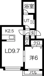 ヴィラ安富【1階】の間取り