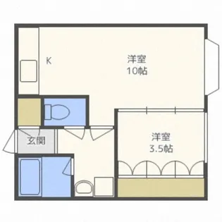 ジークフリート平岸【3階】の間取り