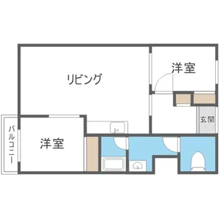 シャトーひらぎし【506号室】の間取り