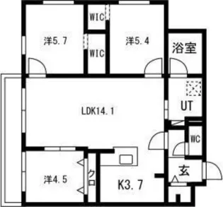HIGH RESIDENCE YAMAHANA【3階】の間取り