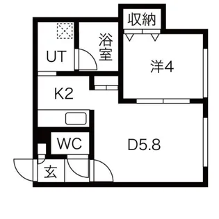 カラバオ白石【103号室】の間取り