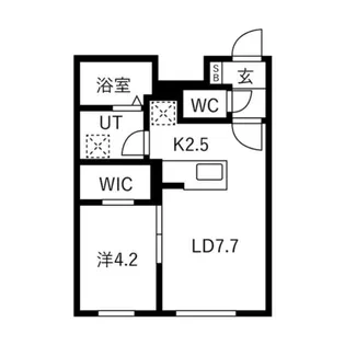 リガーレ月寒東【1階】の間取り