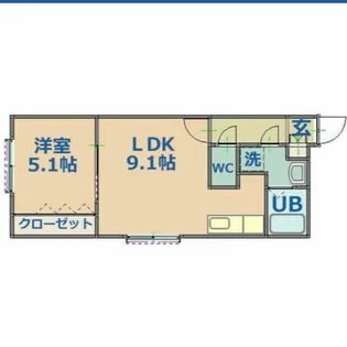 ル・ファール美園【4階】の間取り