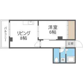 北川ビル【402号室】の間取り