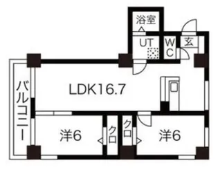HILLTOP TOWER【9a号室】の間取り