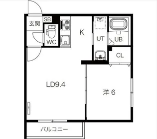 ロアジ栄通【4階】の間取り
