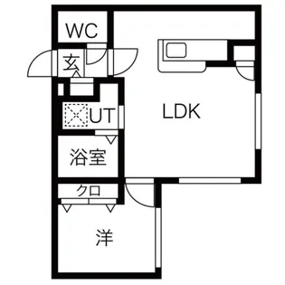Le sucre平岸(ル・シュクル平岸)【3階】の間取り