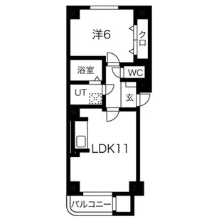 フレックス南郷通【6階】の間取り
