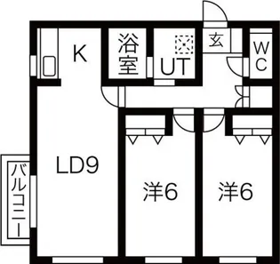 カスタムルーム米里【2階】の間取り