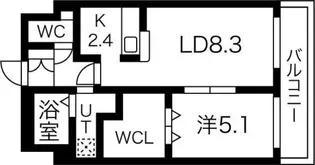 saphir菊水(サフィールキクスイ)【203号室】の間取り
