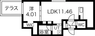 ラシュエット南郷通9丁目【1階】の間取り
