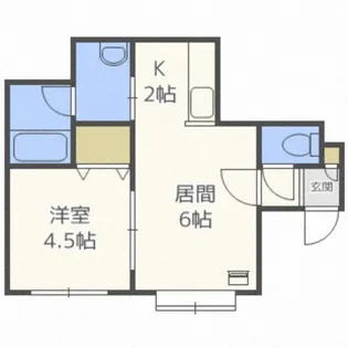 カーサドマーニ【201号室】の間取り