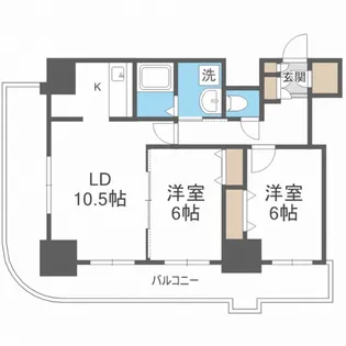ティアラタワー中島倶楽部(I)【6階】の間取り