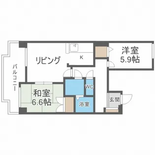 ルミファ中の島【1階】の間取り
