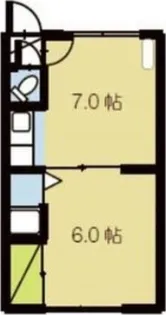 リヴァティ間瀬【401号室】の間取り