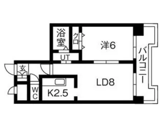 アヴィンズ平岸【701号室】の間取り