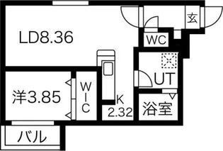 クラス南郷【4階】の間取り