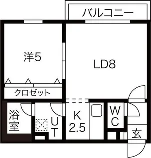 ウォームズライフ菊水【3階】の間取り