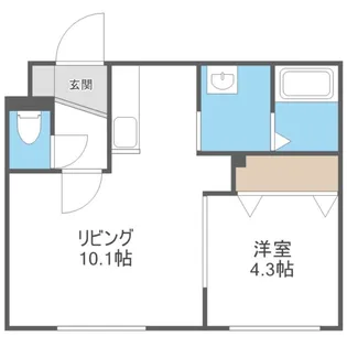 リヴェルテ栄通【1階】の間取り