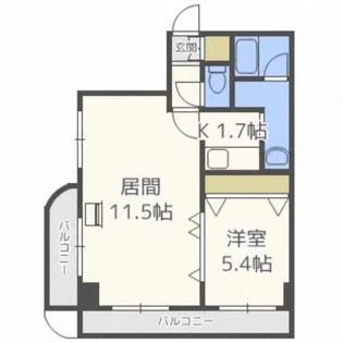 ネクステージュ南平岸【201号室】の間取り
