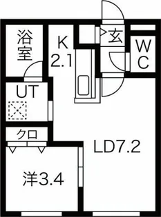 FIRST LEBEN月寒(ファーストレーベン)【1階】の間取り
