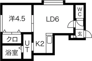 クラージュ16【2階】の間取り