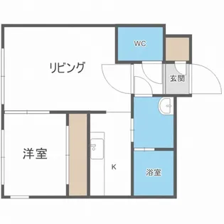 フェリオ豊平【3階】の間取り