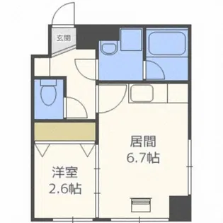 ラムズ西岡【402号室】の間取り