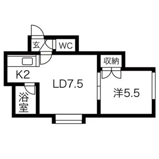 クヴァルチーラ53【1階】の間取り