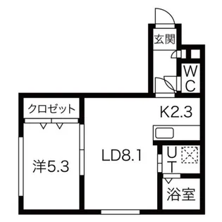 プライムコート白石駅前【102号室】の間取り