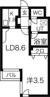 メゾンエクレーレ本郷通8丁目【5階】の間取り
