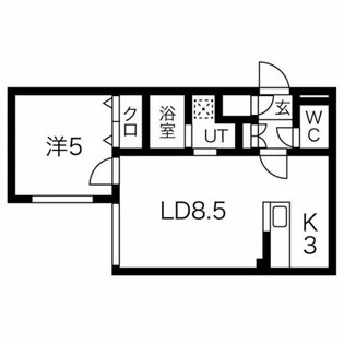 クラリス菊水Ⅱ【5階】の間取り