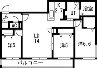 STELA POLARE(ステラ ポラーレ)【205号室】の間取り