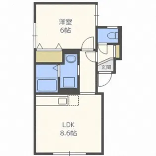 マンション学園前【4階】の間取り