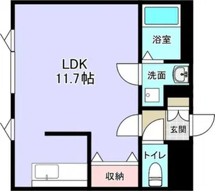 パトラス平岸【1階】の間取り