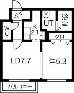 Rose Wood NAKANOSHIMA【2階】の間取り