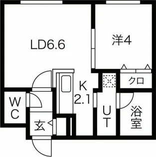 FIRST LEBEN月寒(ファーストレーベン)【3階】の間取り
