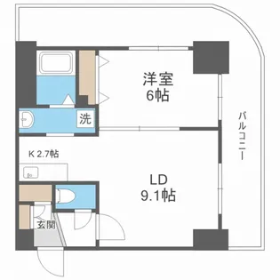 ティアラタワー中島倶楽部(I)【612号室】の間取り