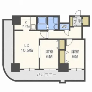 ティアラタワー中島倶楽部(II)【14階】の間取り