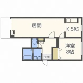 La Luce菊水【201号室】の間取り
