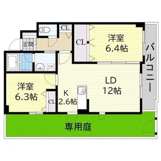 ポミエーレ平岸【305号室】の間取り