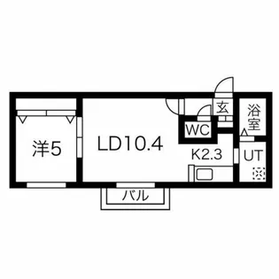 クラリス東札幌Ⅱ【4階】の間取り
