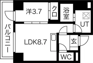 Alpha Ph 南平岸【3階】の間取り